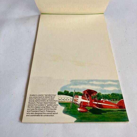 Vintage EAA's Air Adventure Museum Oshkosh, WI Notepad UNSUSED! Vagabond - Picture 6 of 9